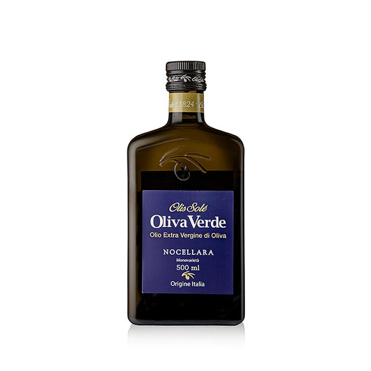 Ekstra jomfruolivenolie, Oliva Verde, fra Nocellara-oliven, 500 ml