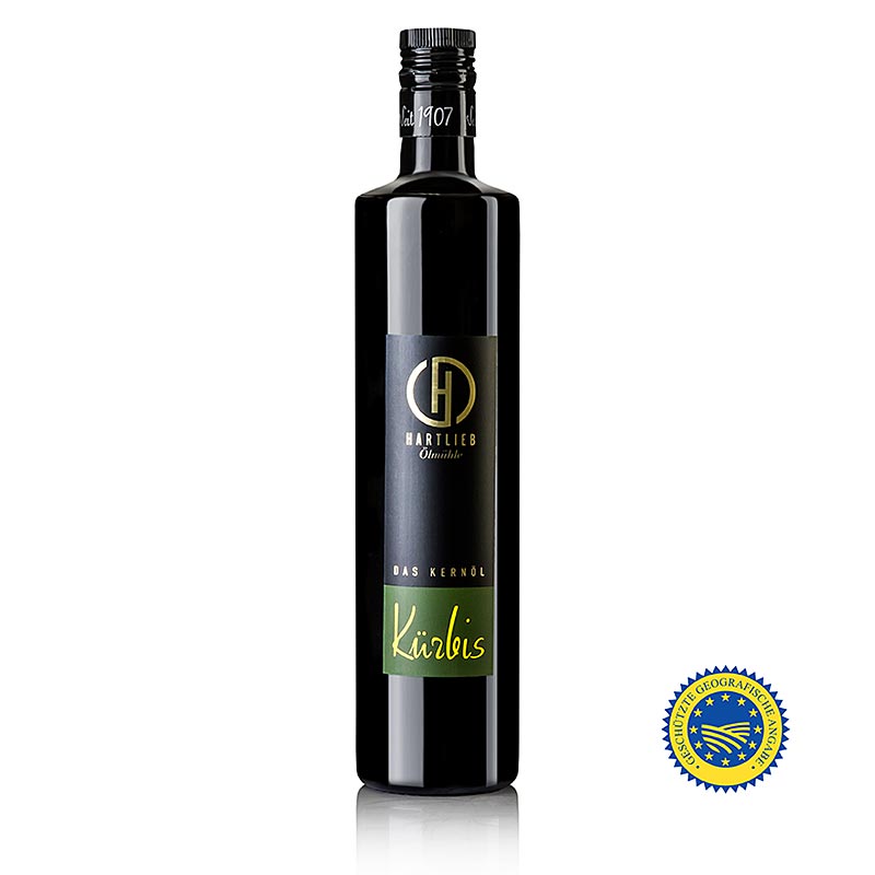 Græskarkerneolie fra Steiermark g.g.A., 100 % ren, Hartlieb, 750 ml
