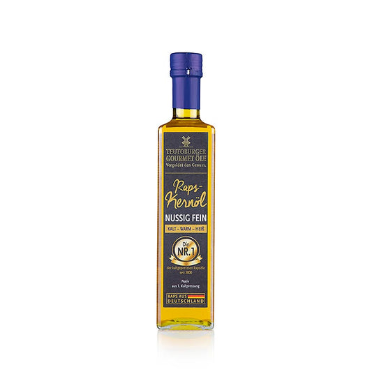 Rapsfrøolie, koldpresset, af afskallede rapsfrø, Teutoburger Ölmühle, 500 ml