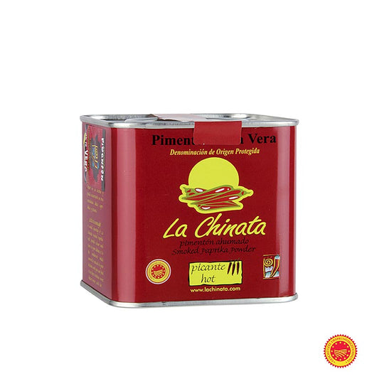 Paprikapulver - Pimenton de la Vera DOP/BO, røget, stærk, la Chinata, 350 g