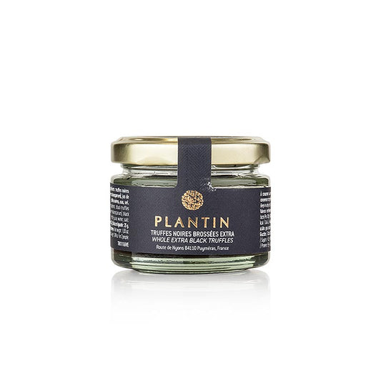 Ekstra vintertrøffel (Tuber Melanosporum), hele trøfler, runde, Plantin, 30 g