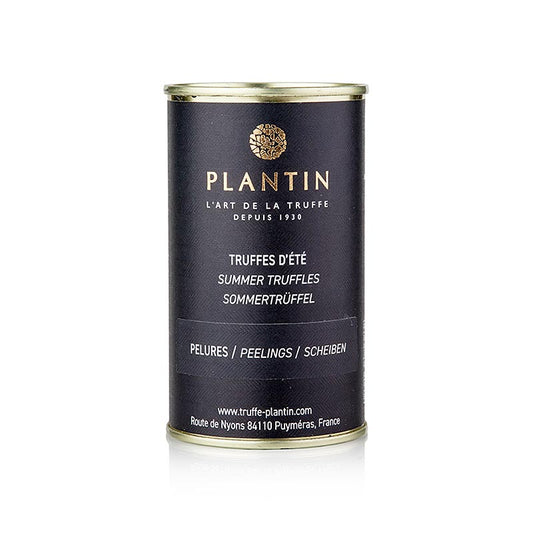 Sommertrøfler Pelures, trøffelskaller/-skiver, i trøffelsaft, Plantin, 105 g