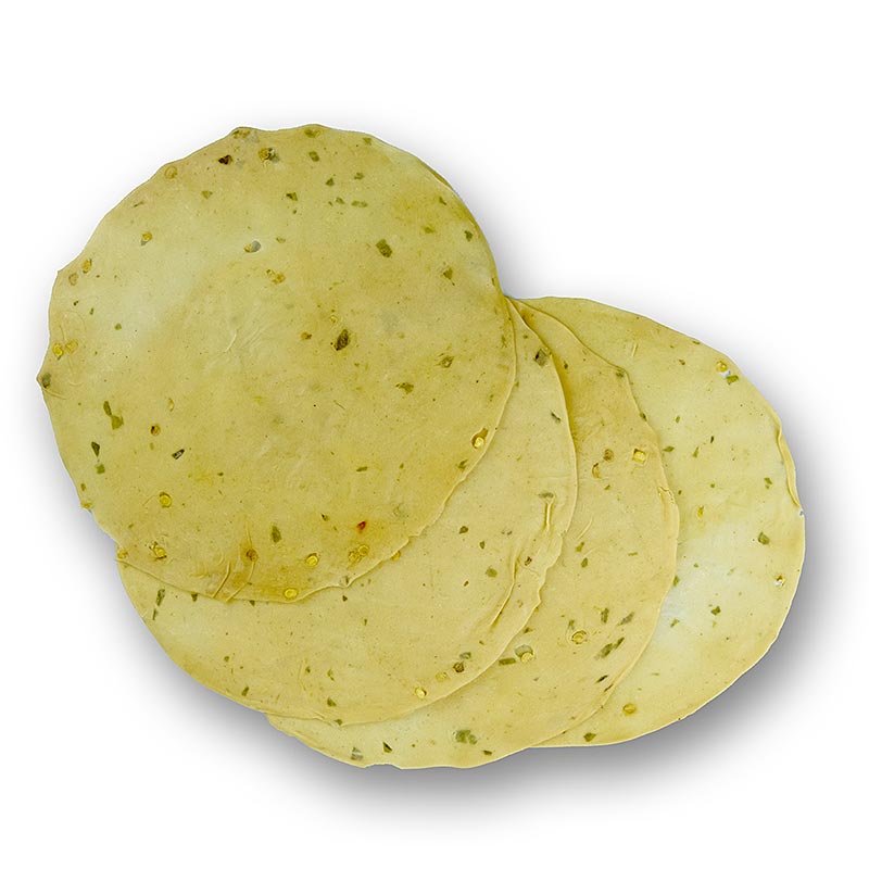 Pappadums, krydret med grønne chilier, ca. ø 18 cm, 110 g, 16 stk
