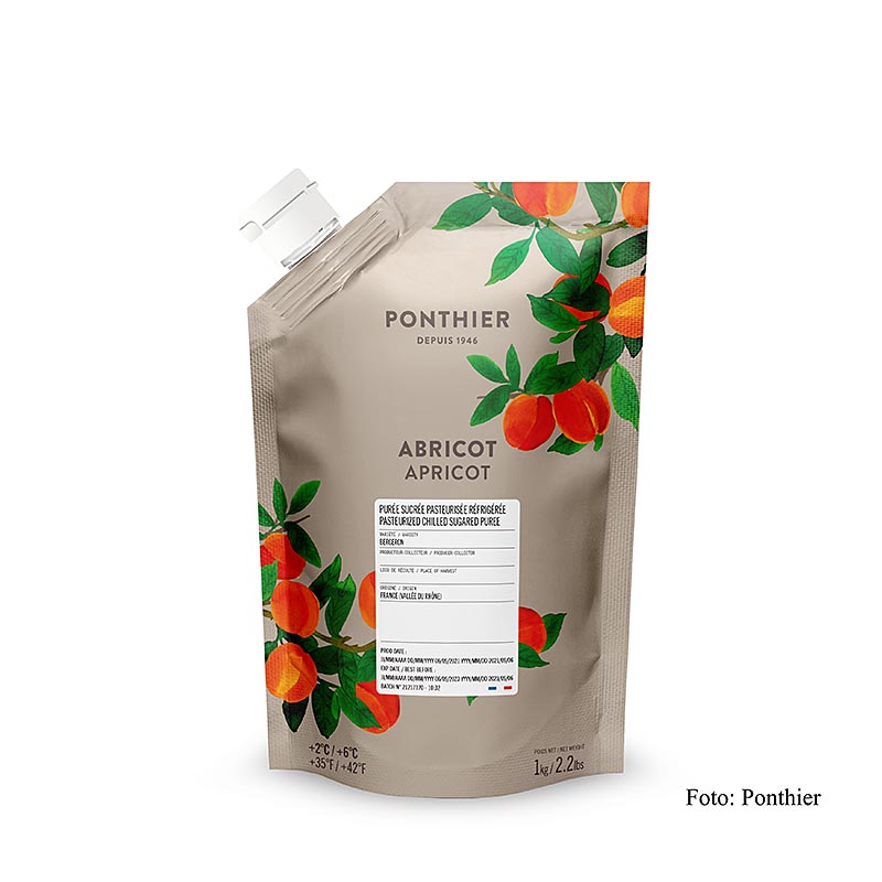 Puré - Abrikos, med sukker, 1 kg