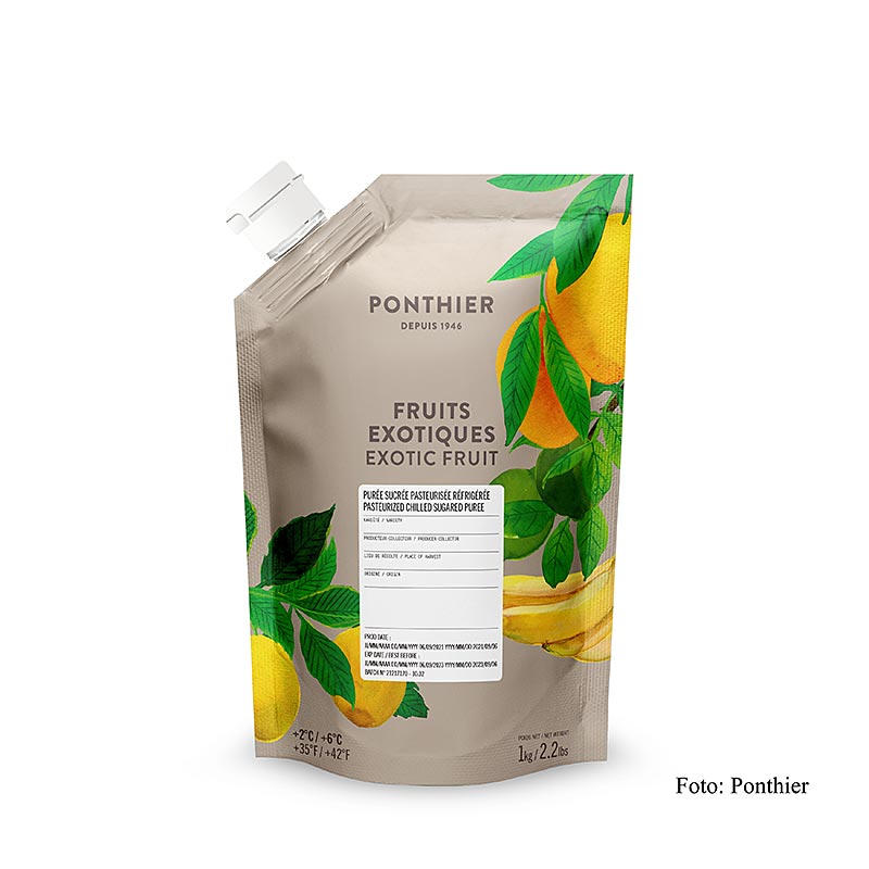 Ponthier eksotisk blandingspuré, med sukker, 1 kg