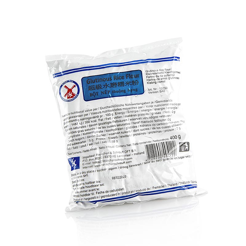 Klæbrig rismel, hvid, 400 g