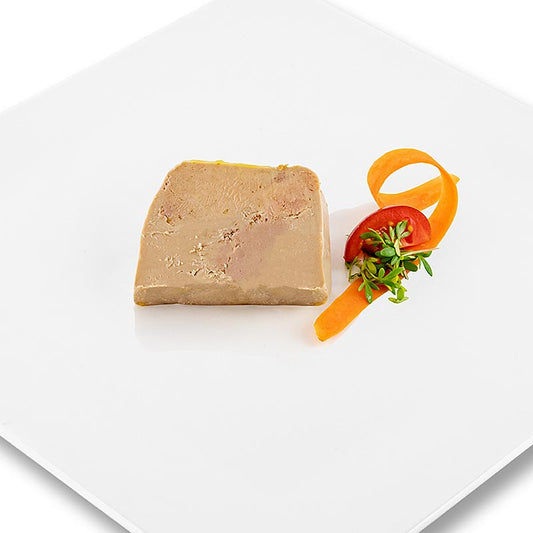 Gåseleverblok med stykker, foie gras, trapez, halvkonservet, Rougié, 180 g