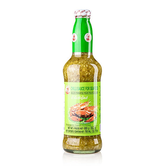 Chilisauce til skaldyr, grøn, Cock Brand, 700 ml