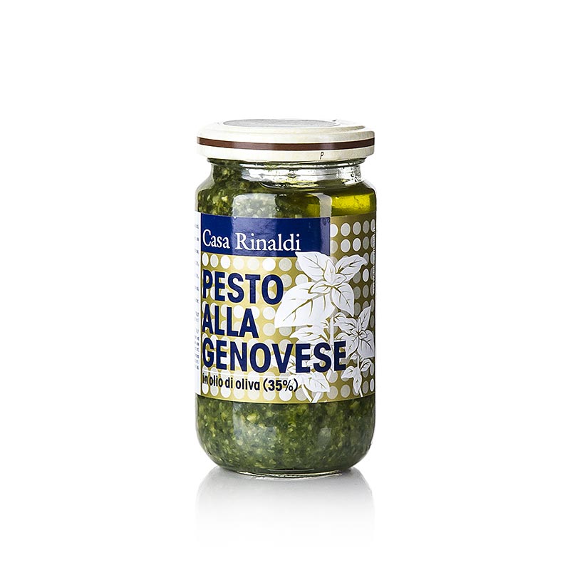 Pesto alla Genovese, basilikumsauce med ekstra jomfruolivenolie, Casa Rinaldi, 180 g