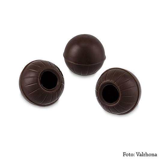 Hule trøffelkugler, mørk chokolade, ø 25 mm, Valrhona, 1,3 kg, 504 stk