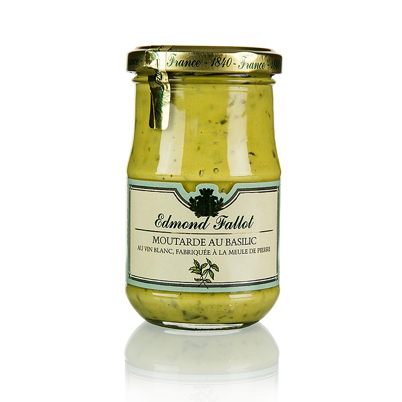 Fallot - Sennep, fin, med basilikum, 190 ml