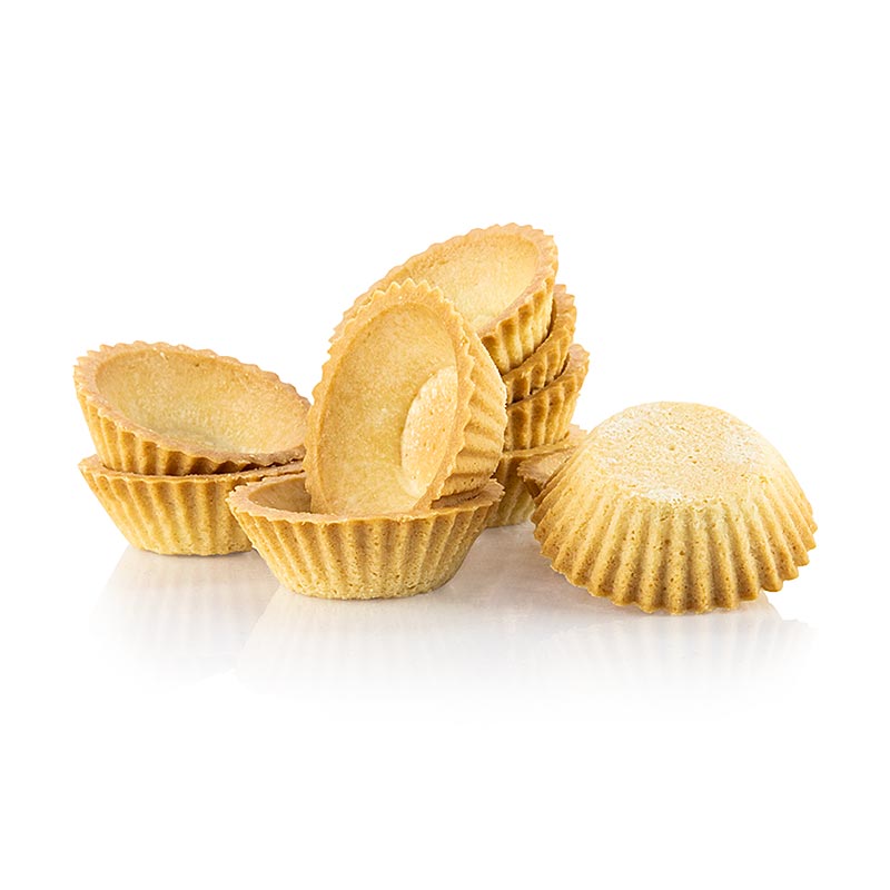 Dessert-tarteletter, runde, ø 6 cm, H 2 cm, mørdej, 3 kg, 210 stk