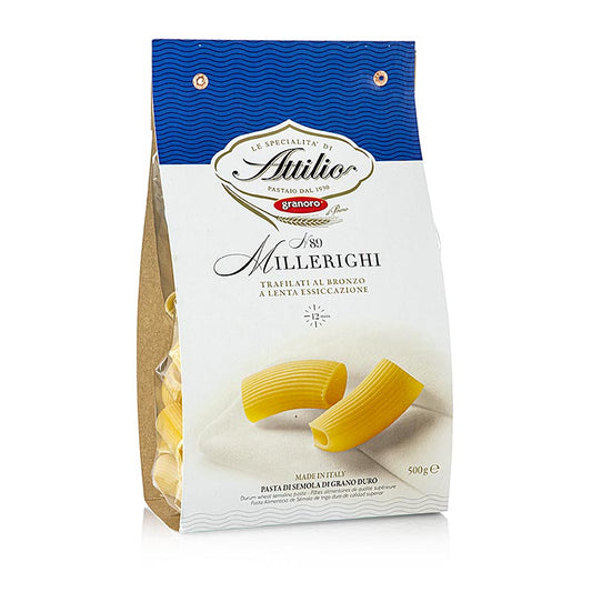 Granoro Millerighi, korte, tykke rørformede nudler til fyld, nr. 89, 500 g