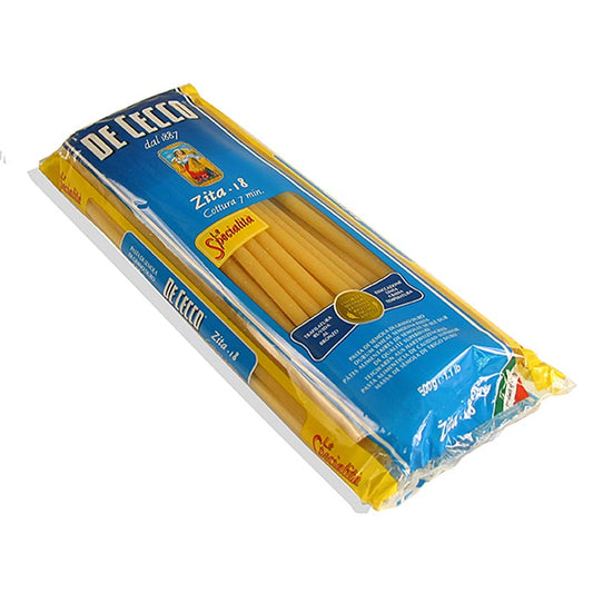 De Cecco Zita, makaroni, 4 (6) mm, 24 cm lang, nr. 18, 12 kg, 24 x 500 g