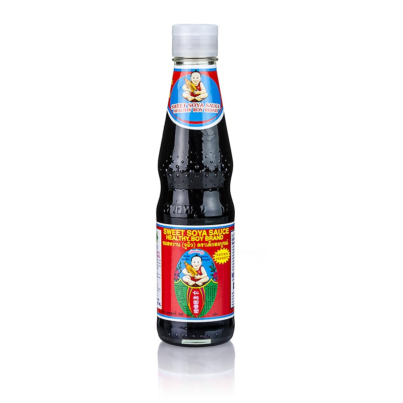 Sojasauce - Shoyu, Healthy Boy, sød med 70 % sukker, tykflydende, 300 ml