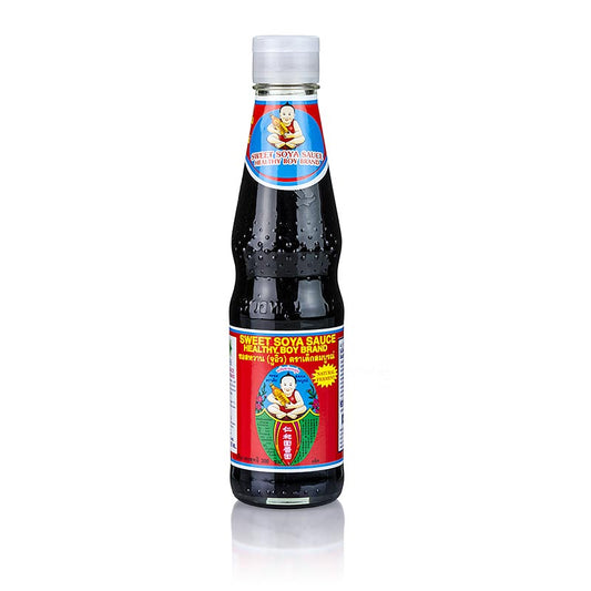 Sojasauce - Shoyu, Healthy Boy, sød med 70 % sukker, tykflydende, 300 ml