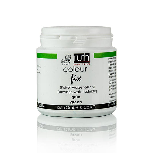 Fødevarefarvepulver, grøn, vandopløselig, 9103, Ruth, 50 g