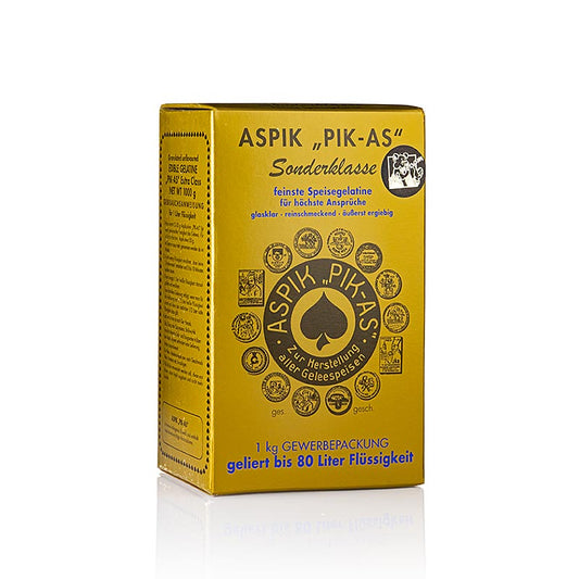 Aspikpulver "PIK-AS", specialklasse, spiselige gelatine, 300 Bloom, 1 kg