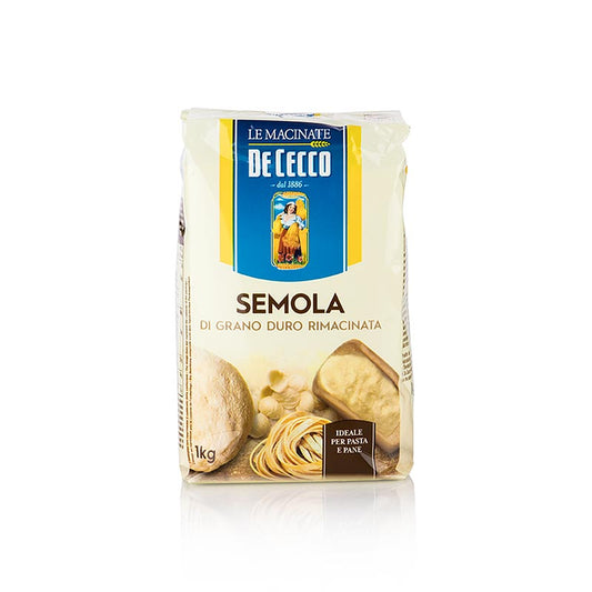 Hård hvedegryn – Semola di Grano Duro, De Cecco, nr. 176, 1 kg