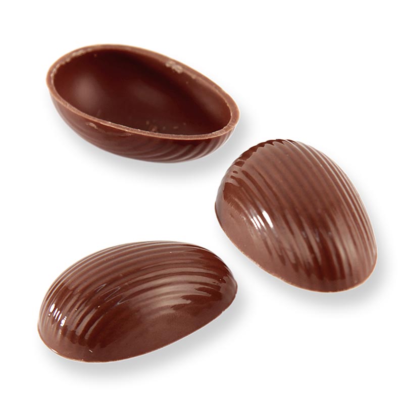 Praline-æg-halvskaller, sødmælk, store, 44x29 mm, Läderach (påske), 462 stk