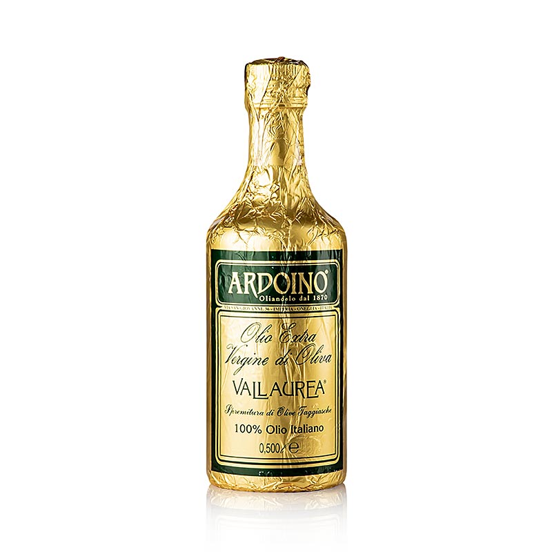Ekstra jomfruolivenolie, Ardoino "Vallaurea", ufiltreret, i guldfolie, 500 ml