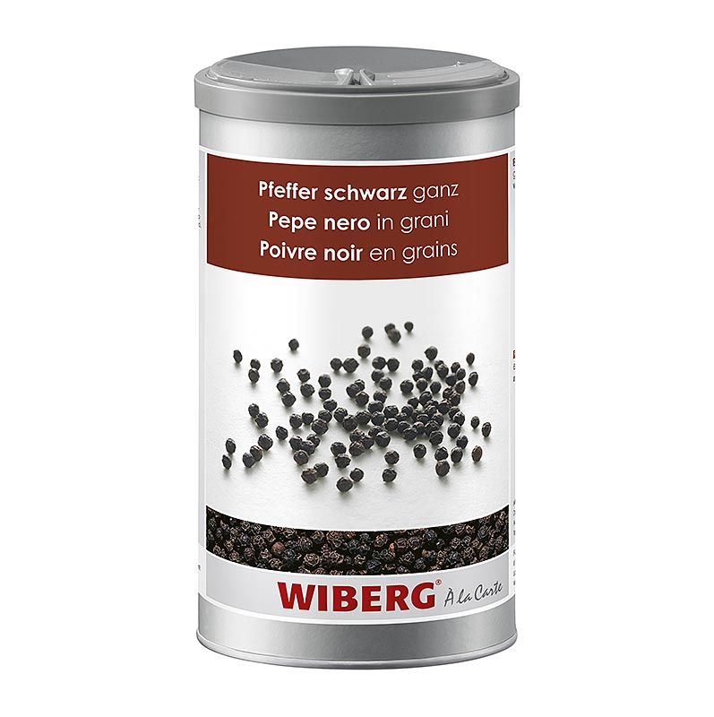 Wiberg sort peber, hele bønner, 630 g