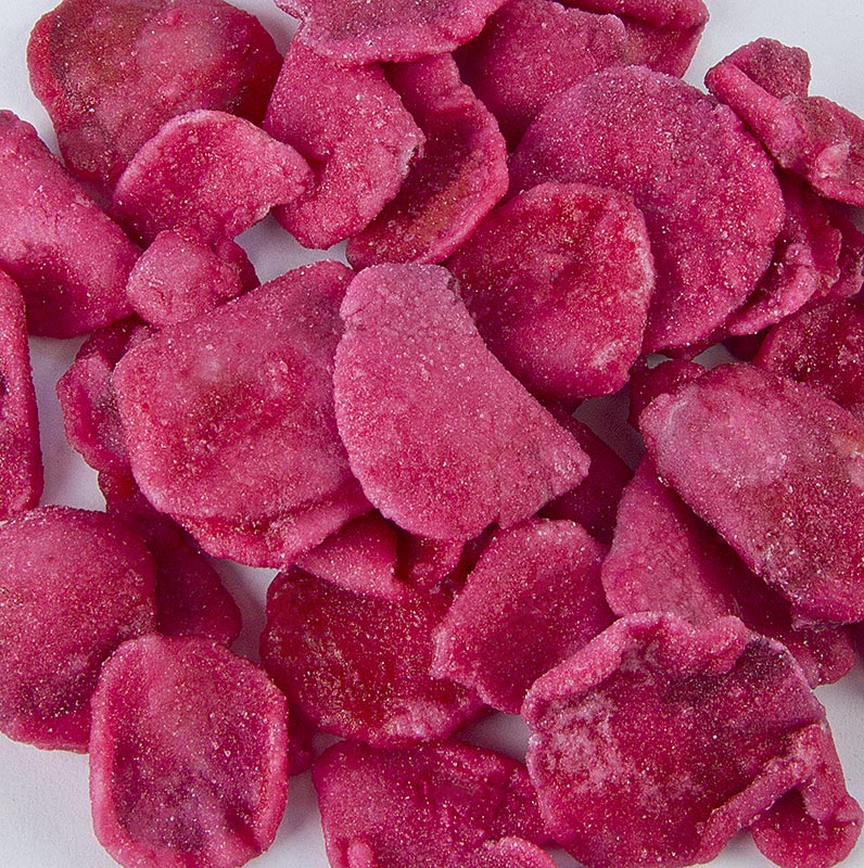 Ægte rosenblade, røde, kandiserede, krystalliserede, spiselige, 1 kg