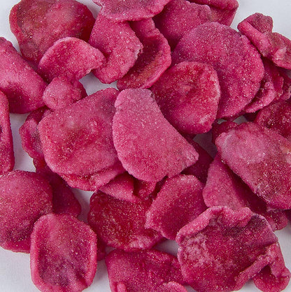 Ægte rosenblade, røde, kandiserede, krystalliserede, spiselige, 1 kg