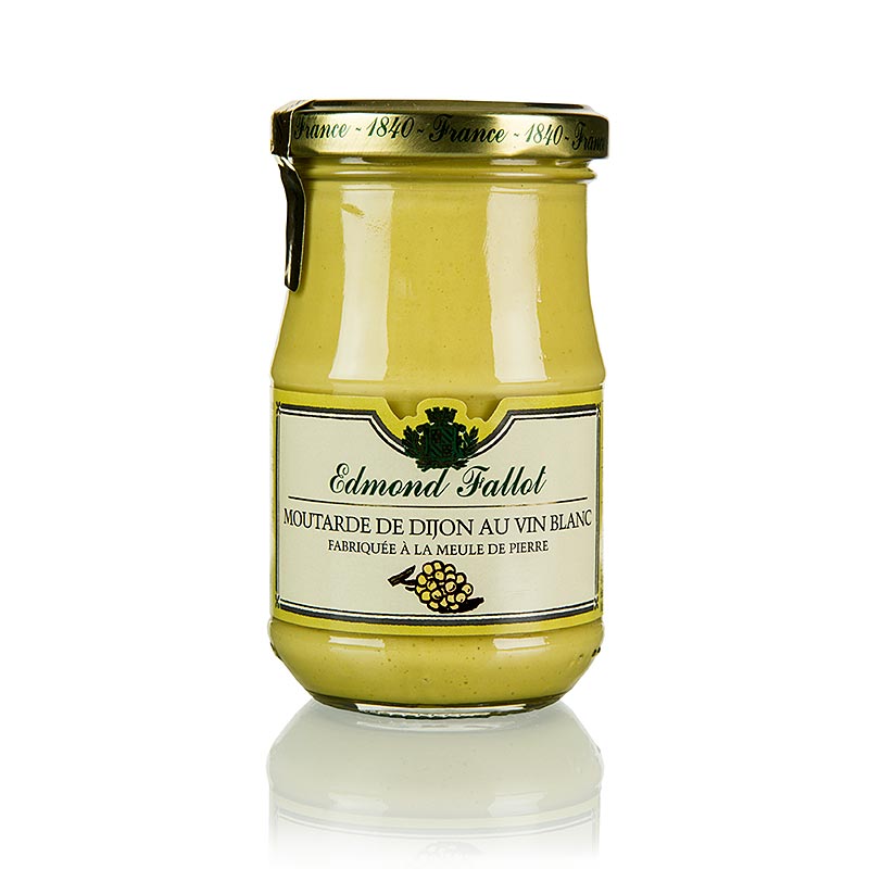 Fallot – Dijon-sennep, fin, med hvidvin, medium stærk, 190 ml