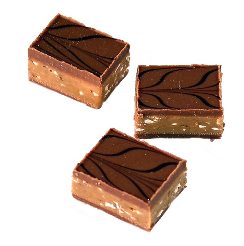 Valrhona-praliner "Rinette Lait", nougat og sprøde mandler i mælkechokolade, 2 kg