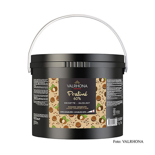 Fin pralinémasse, 60 % hasselnødder, intense nødde- og kraftige karamellnoter, 5 kg