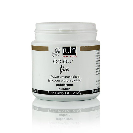 Fødevarefarve pulver, gyldenbrun, vandopløselig, 9109, Ruth, 50 g