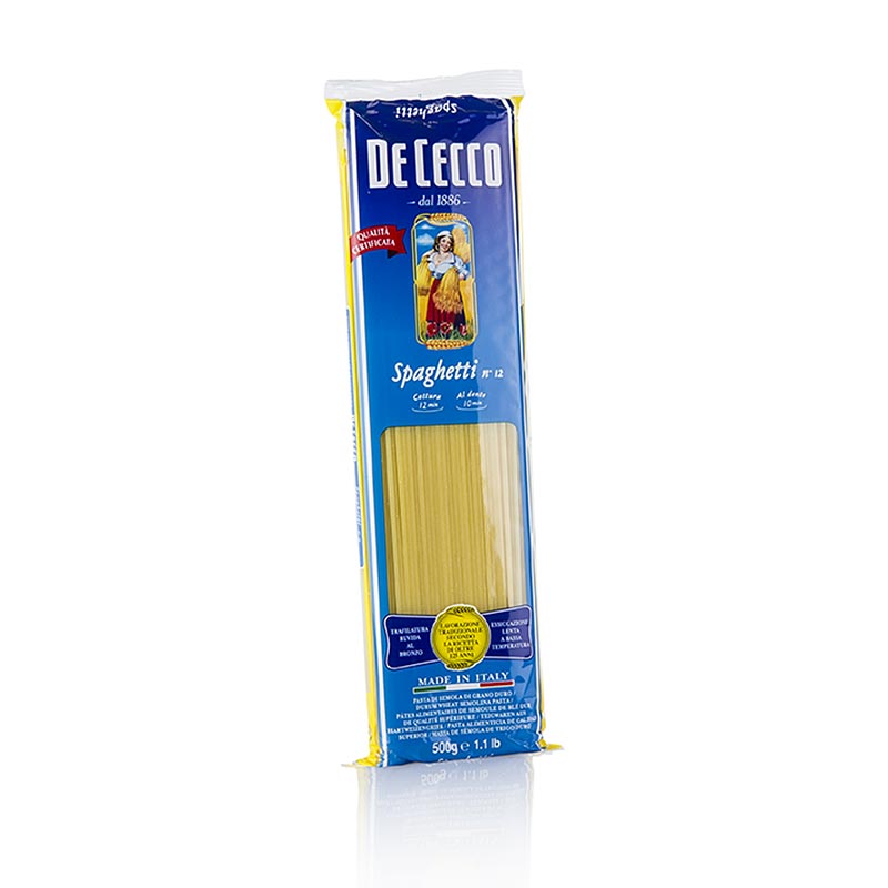 De Cecco Spaghetti, nr. 12, 12 kg, 24 x 500 g