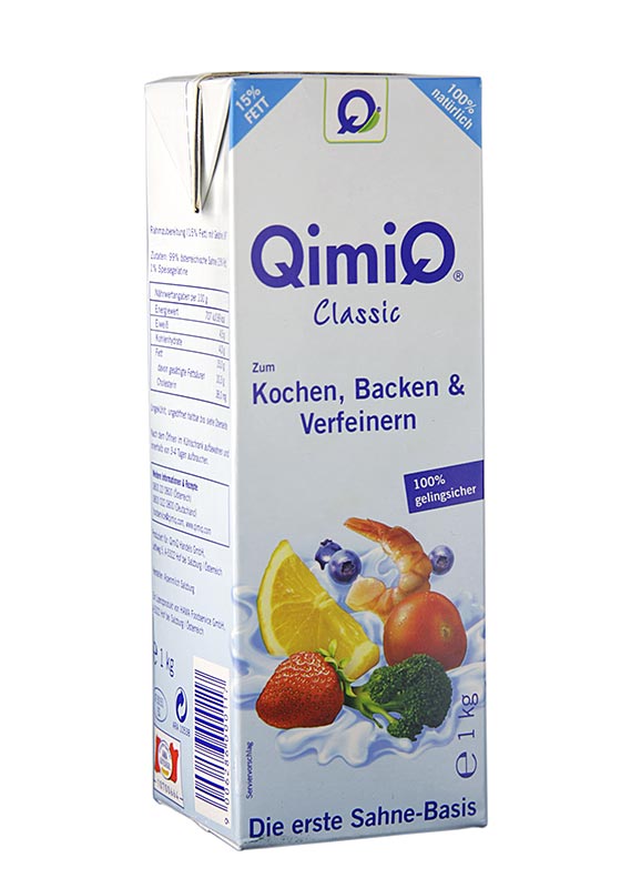 QimiQ Classic Natur, til madlavning, bagning, til at give smag, 15 % fedt, 1 kg