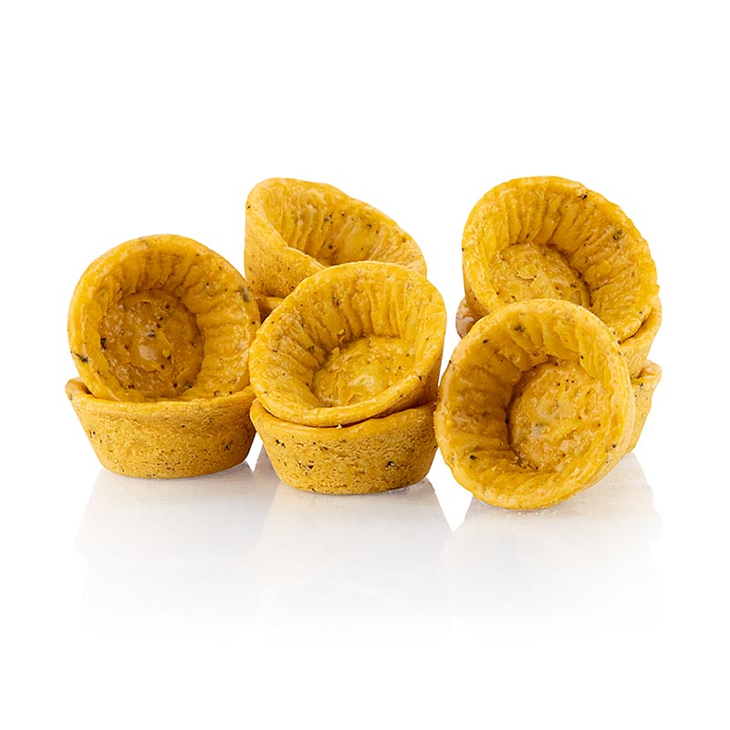 Mini snack-tarteletter, tomat-basilikum-dej, runde, ø 4,2 cm, 1,02 kg, 160 St