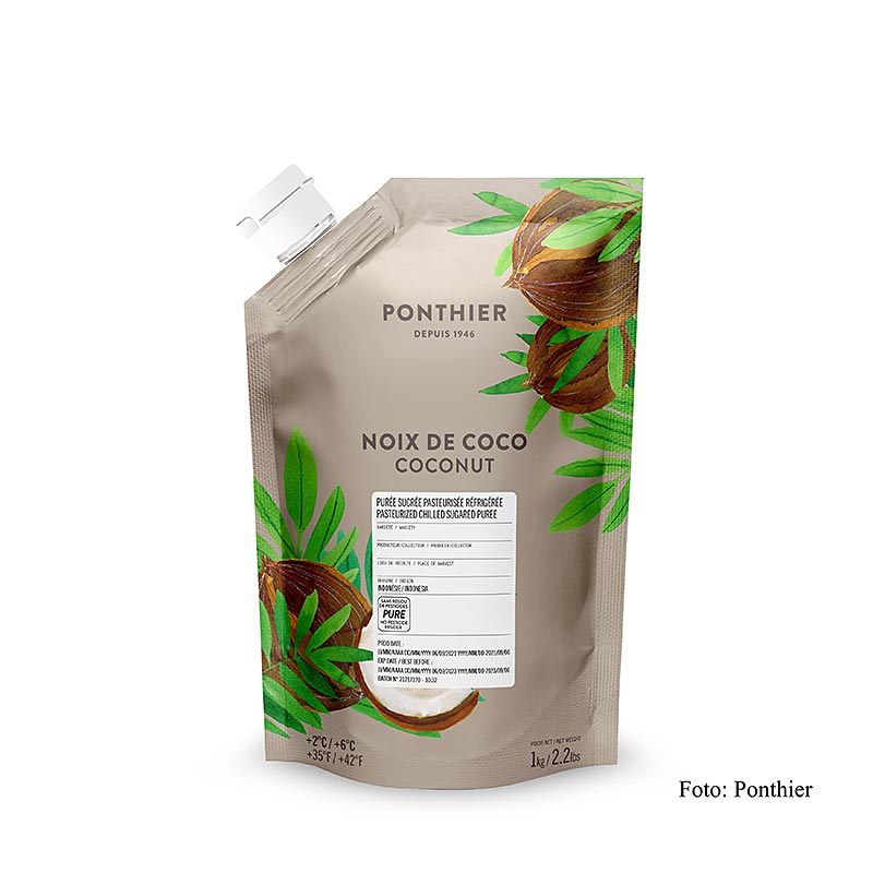 Ponthier kokosnøddepuré, med sukker, 1 kg
