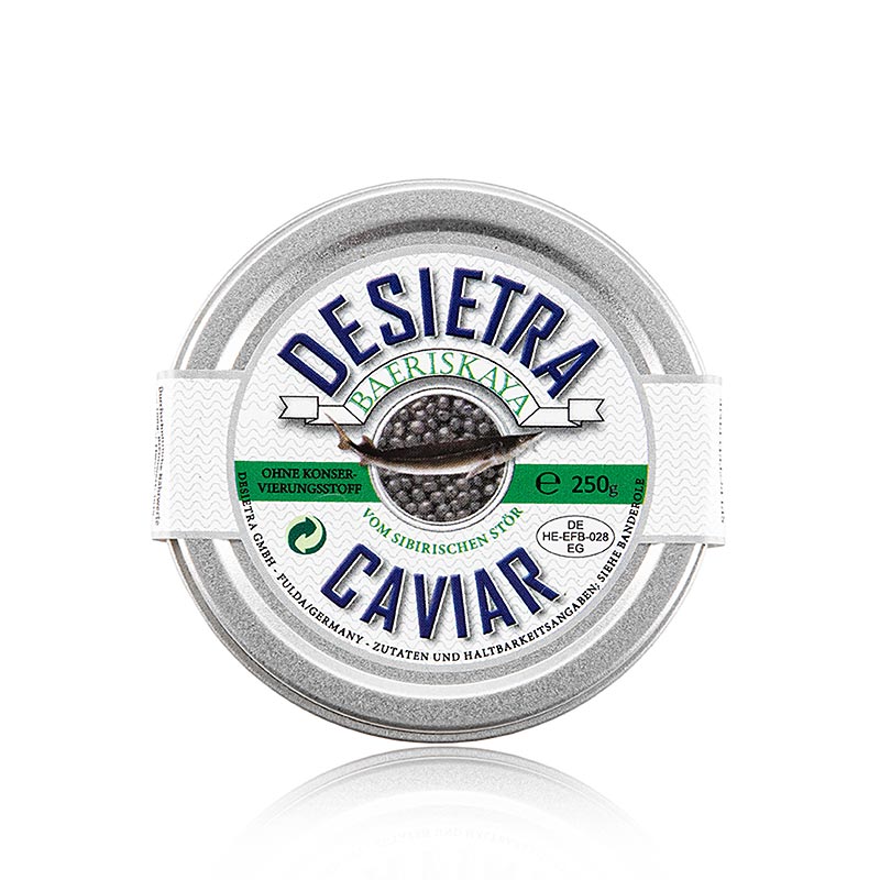 Desietra Baeriskaya Kaviar (baerii), Aquakultur, ohne Konservierungsmittel, 250 g