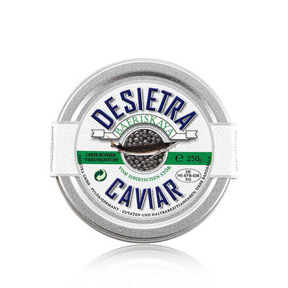 Desietra Baeriskaya Kaviar (baerii), Aquakultur, ohne Konservierungsmittel, 250 g