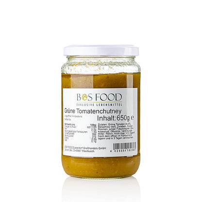 Chutney af grønne tomater, med hvid balsamico, 650 g