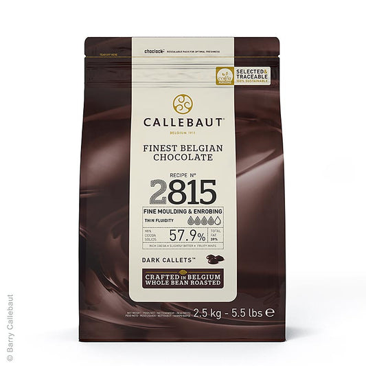 Mørk chokolade Excellent, Callets, 57,9 % kakao, 2,5 kg