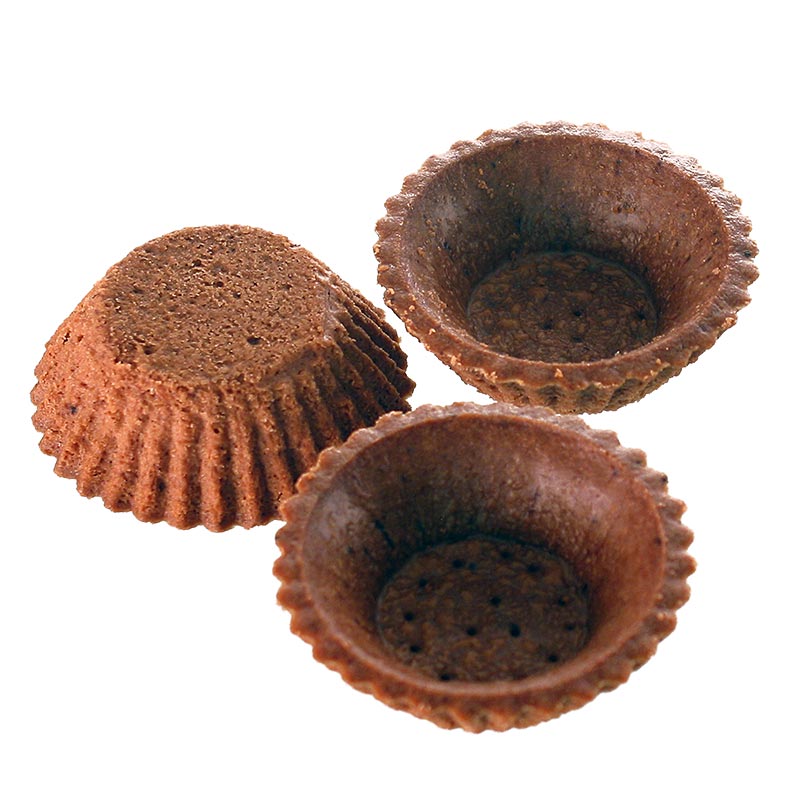 Dessert-tarteletter, runde, ø 6 cm, H 2 cm, chokolademørdej, 2,98 kg, 210 stk