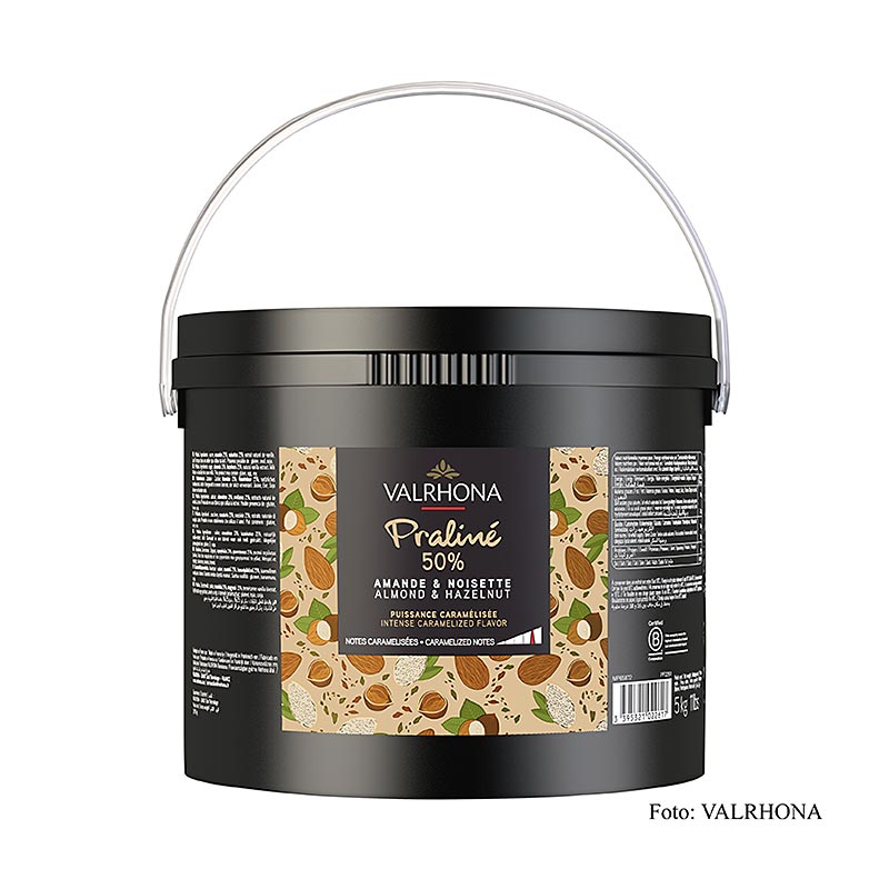Fin pralinémasse, 25 % hasselnød, 25 % mandel, intense nøddenoter, 5 kg
