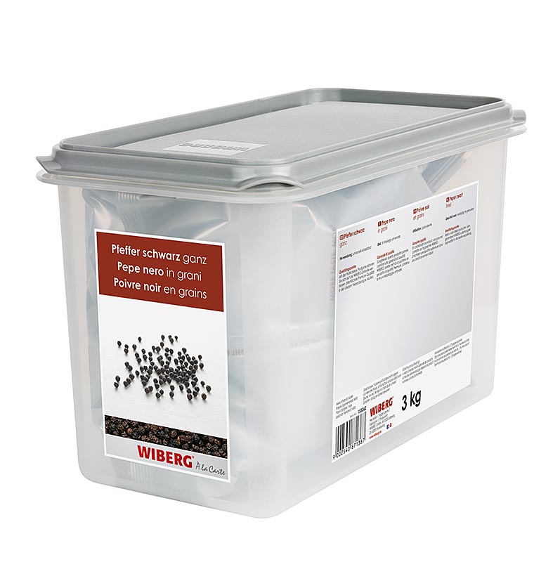 Wiberg sort peber, hele bønner, 3 kg