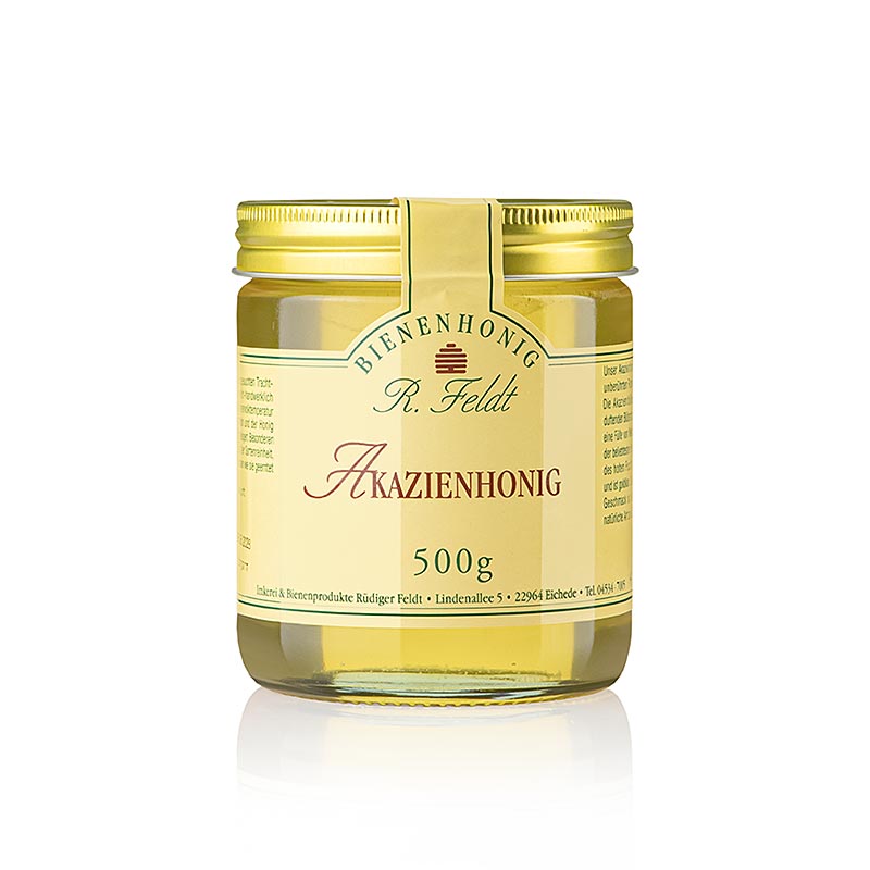 Akaciehonning, let gylden, flydende, mildt sød, velegnet til sødning, 500 g