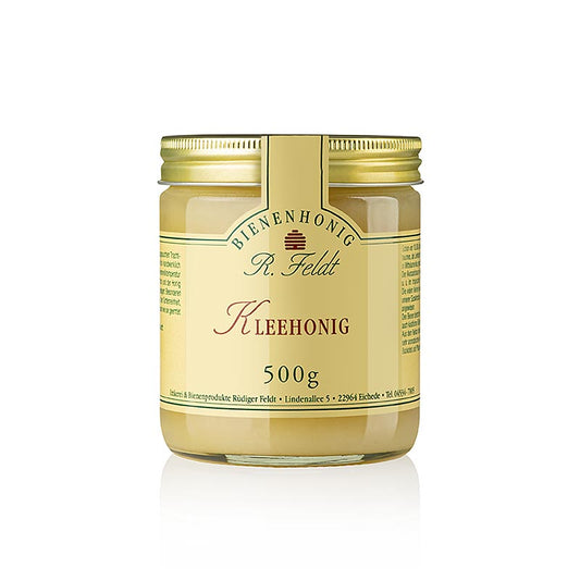 Kløverhonning, hvid, smørbar, sød og mild, fin kanelaroma, 500 g