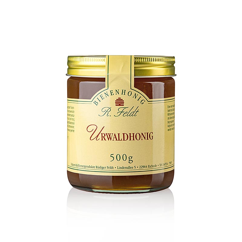 Urwald-honning, flydende til cremet, sød aromatisk, 500 g