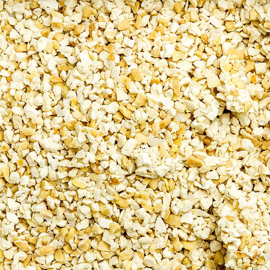 Fransk nougat, lysebrun, groft revet, 2-4 mm, fra Montelimar, 1 kg