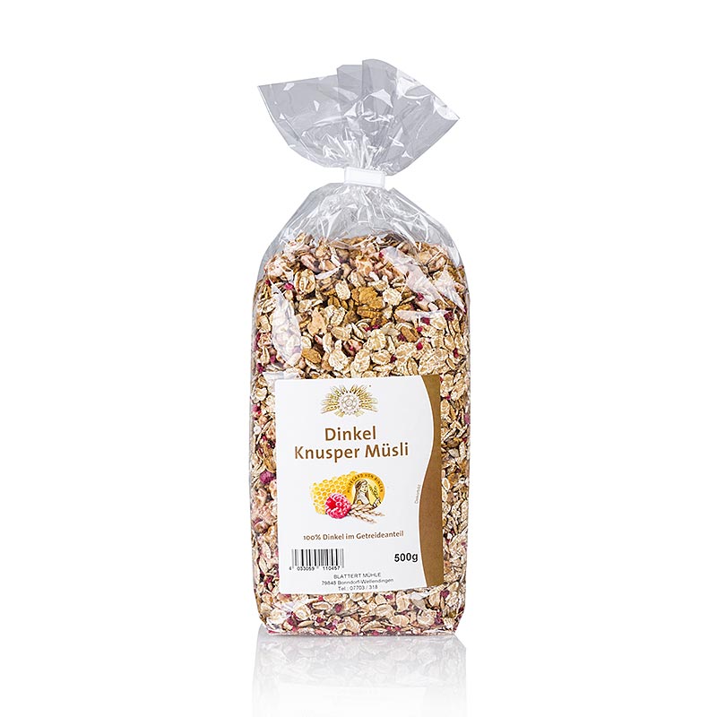 Spelt-knas-müsli, Blattert Mühle, 500 g