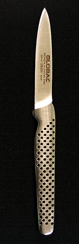 Global GSF-31 Lille skrællekniv, smedet, langt skaft, 8 cm, 1 stk