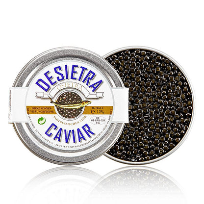 Desietra Osietra kaviar (gueldenstaedtii), akvakultur, uden konserveringsmidler, 125 g